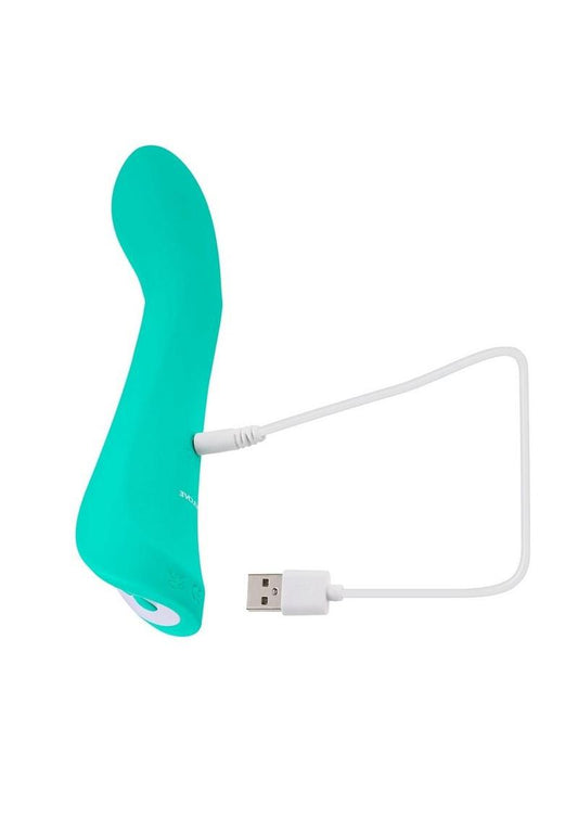 Come with Me Rechargeable Silicone Vibrator - Green