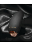 Coquette The Lay Me Down Rechargeable Silicone Vibrator - Black/Gold