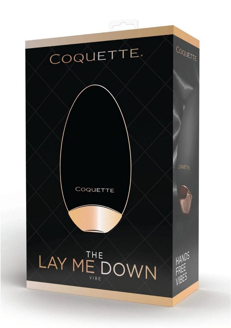 Coquette The Lay Me Down Rechargeable Silicone Vibrator - Black/Gold