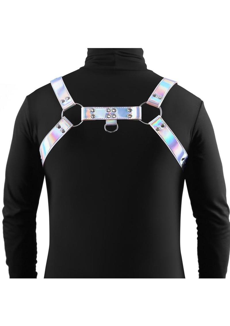 Cosmo Harness Dare Chest Harness - Multicolor/Rainbow - Large/XLarge