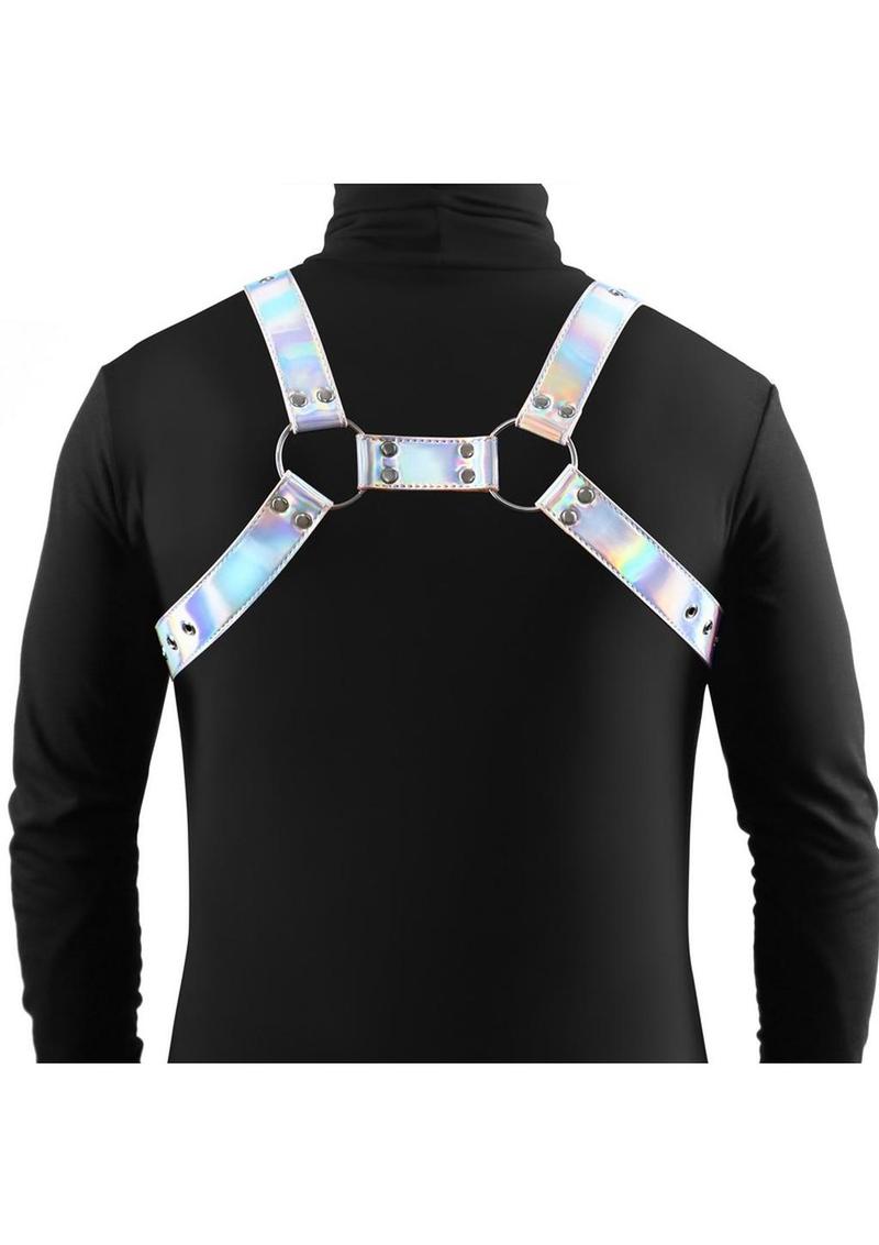 Cosmo Harness Rogue Chest Harness - Multicolor/Rainbow - Medium/Small