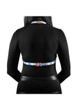 Cosmo Harness Vamp Chest Harness - Multicolor/Rainbow - Medium/Small