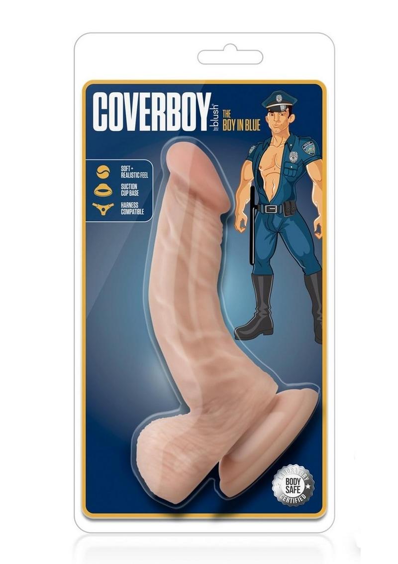 Loverboy The Boy In Blue Dildo with Balls - Flesh/Vanilla - 6.5in