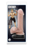 Loverboy The Goalie Vibrating Dildo with Balls - Flesh/Vanilla - 8in