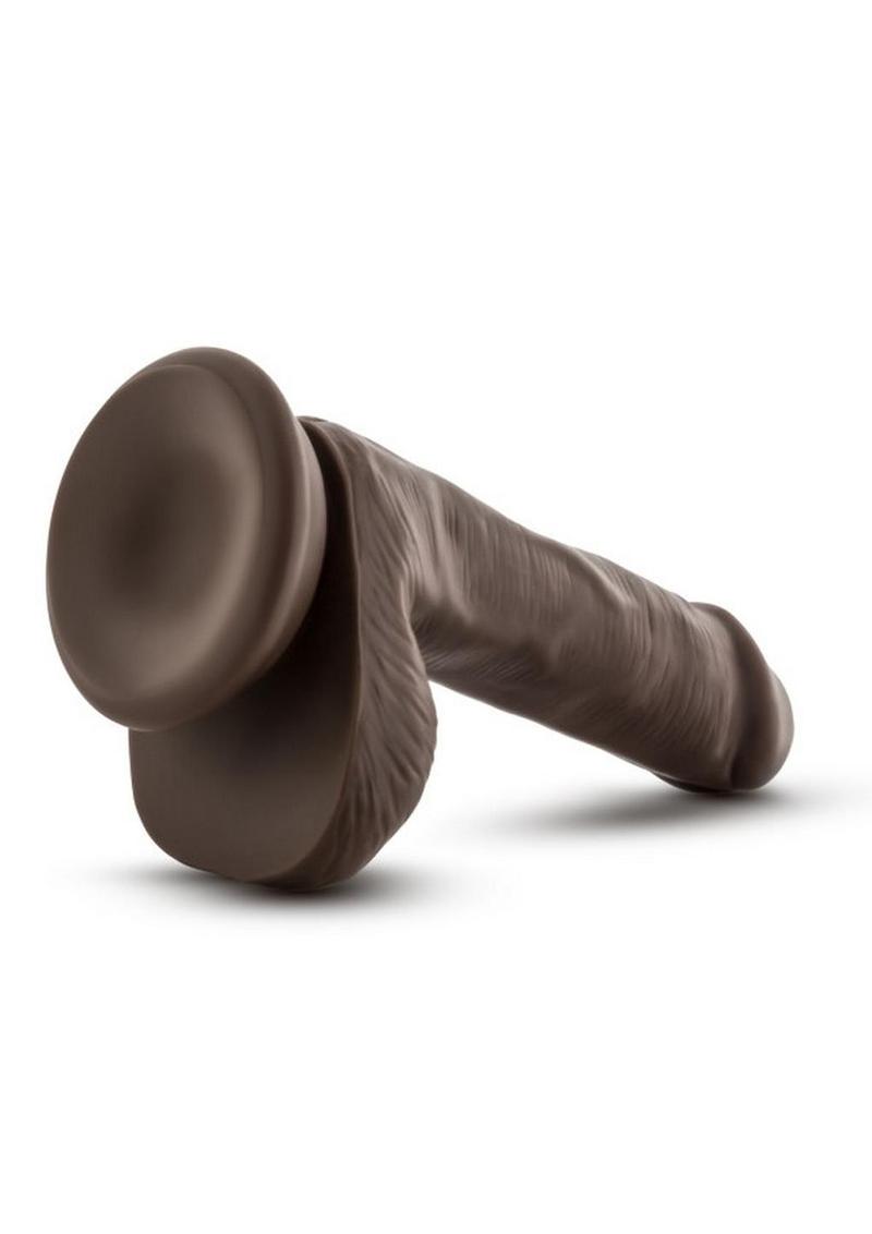 Loverboy Top Gun Tommy Dildo with Balls - Chocolate - 6.5in