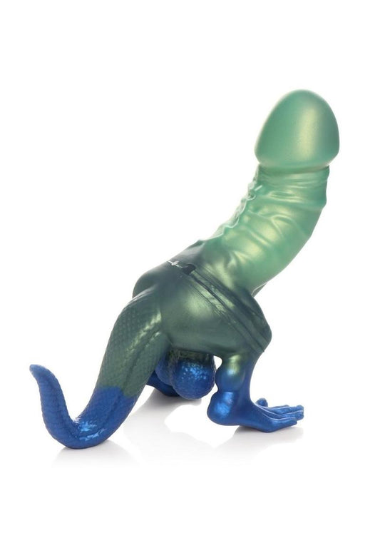 Creature Cocks Jurassic Dock Dinosaur Silicone Dildo - Blue/Green