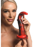 Creature Cocks King Cobra Silicone Dildo - Black/Red