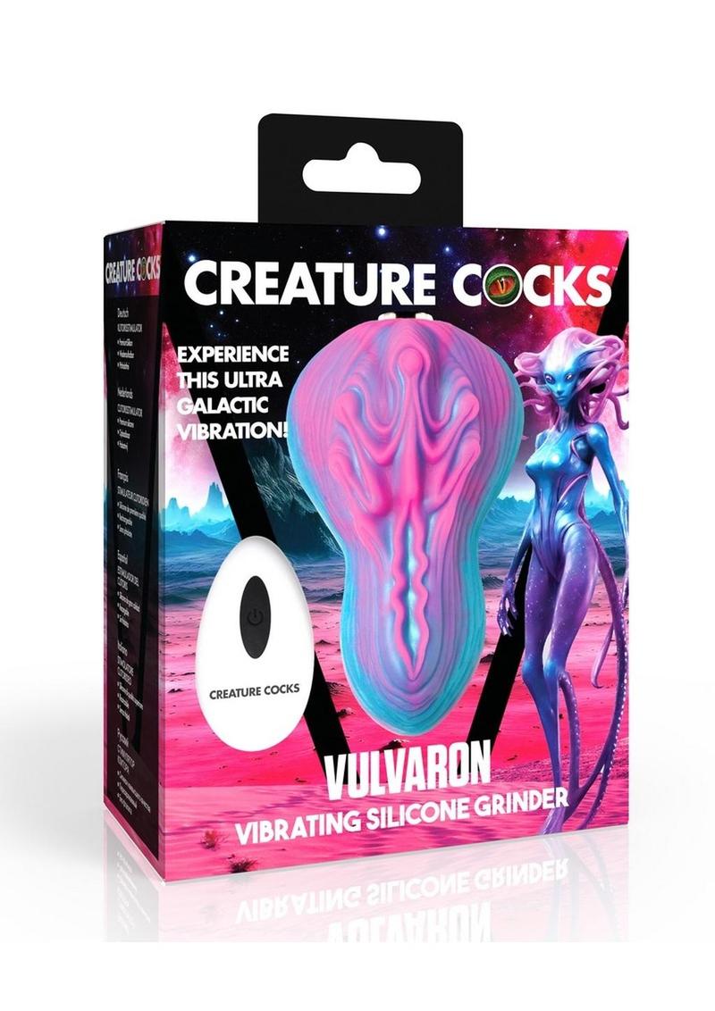 Creature Cocks Vulvaron Rechargeable Silicone Grinder Vibrator with Remote - Multicolor