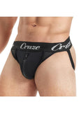 Cruze Buckle Up Zipper Jockstrap - Black - Medium/Small