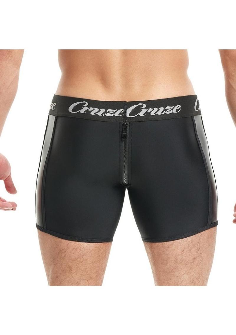 Cruze High Bar Zipper Trunk with Cock Ring - Black - Medium/Small