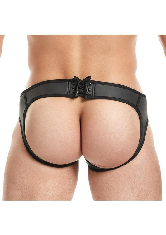 Cruze Kick-Off Lace Up Jock Brief - Black - Medium/Small