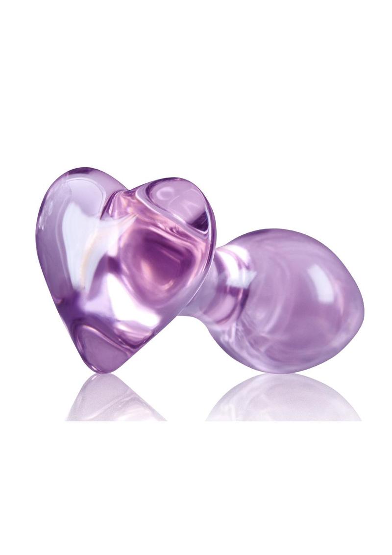 Crystal Premium Glass Heart Probe - Purple