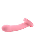 Daze Silicone Curved Dildo with Suction Cup - Pink - 7in