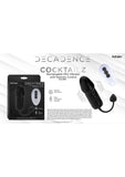 Decadence Cocktailz Silicone Vibrating Plug with Remote Control - Black