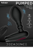 Decadence Pumped Silicone Expandable Butt Plug with Remote Control