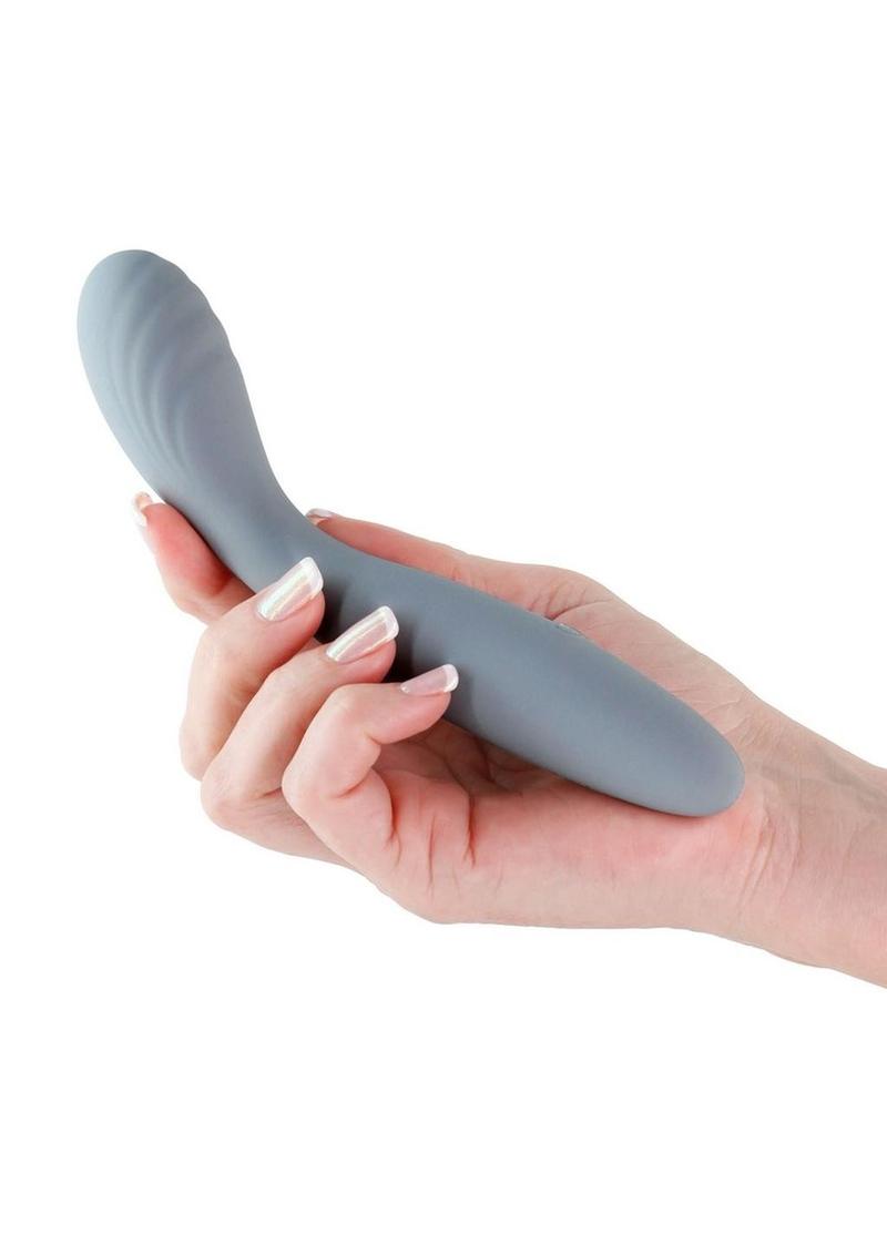 Desire Sonata Rechargeable Silicone G-Spot Vibrator - Gray/Grey