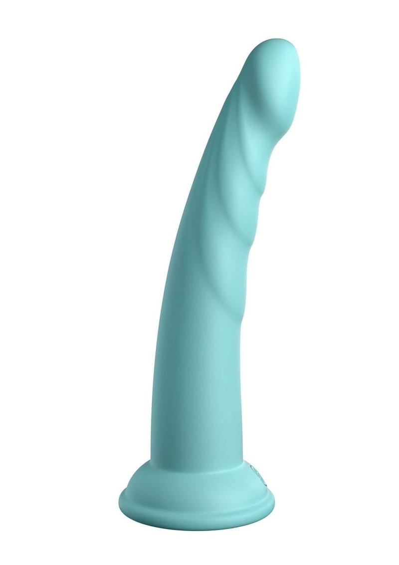 Dillio Platinum Slim Seven Silicone Dildo - Teal - 7in