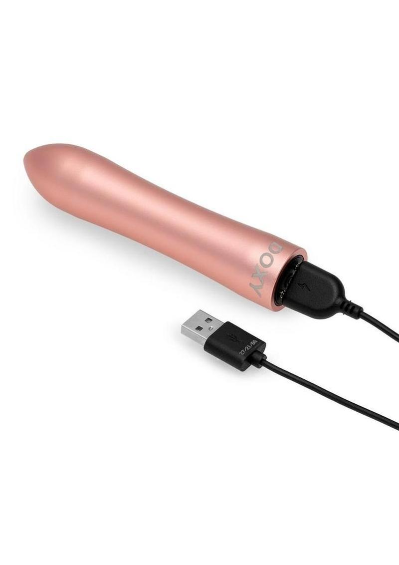 Doxy Bullet Rechargeable Aluminum Vibrator - Gold/Pink