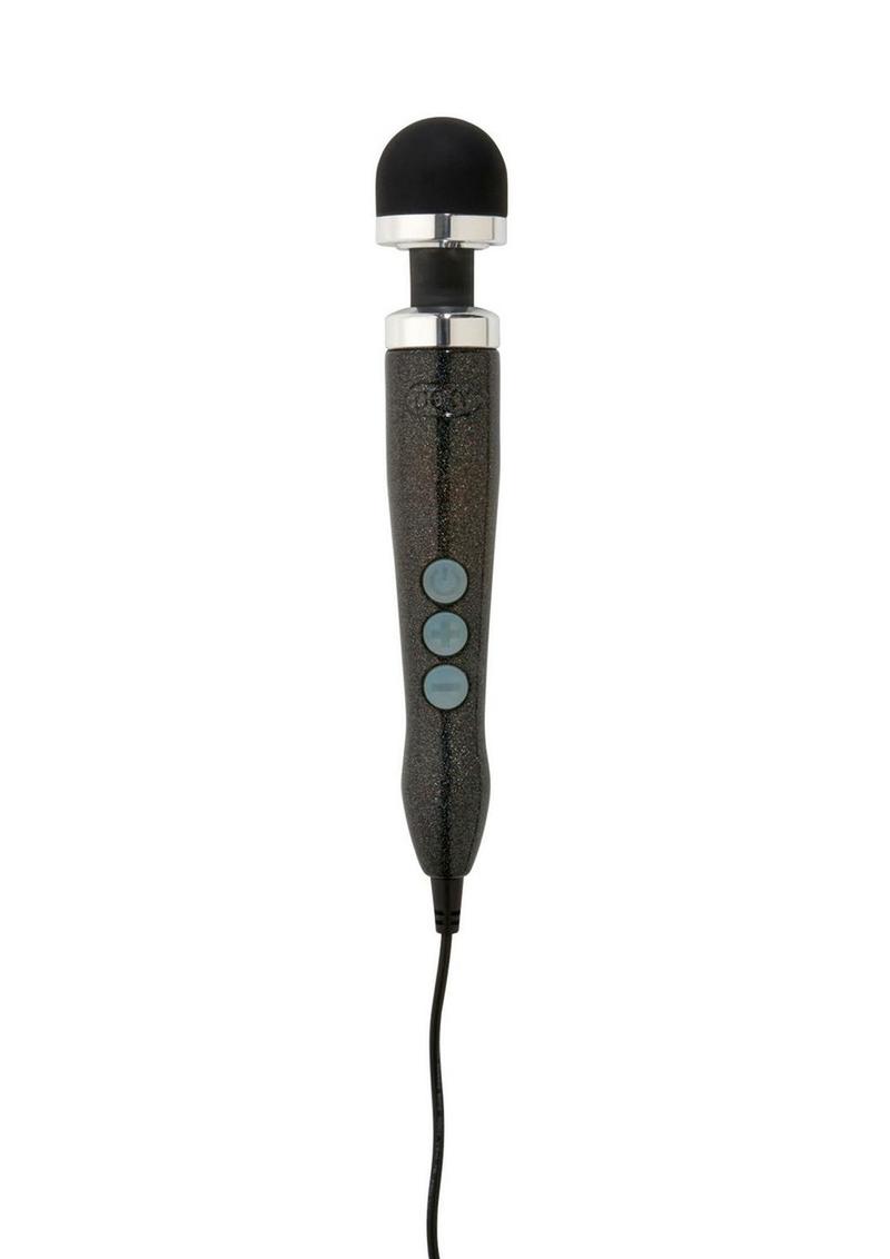 Doxy Die Cast 3 Wand Plug-In Vibrating Body Massager - Black/Disco Black/Metal - Small