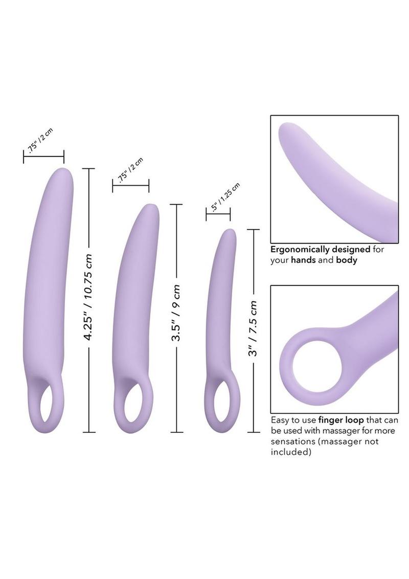 Dr. Laura Berman Alena Silicone Dialators - Purple - 3 Piece Kit/Set