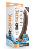 Dr. Skin Glide Self Lubricating Dildo - Chocolate - 7.5in