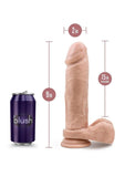 Dr. Skin Silicone Dr. Julian Dildo with Balls and Suction Cup - Vanilla - 9in