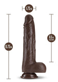Dr. Skin Silicone Dr. Murphy Rechargeable Thrusting Dildo with Remote Control - Chocolate - 8in