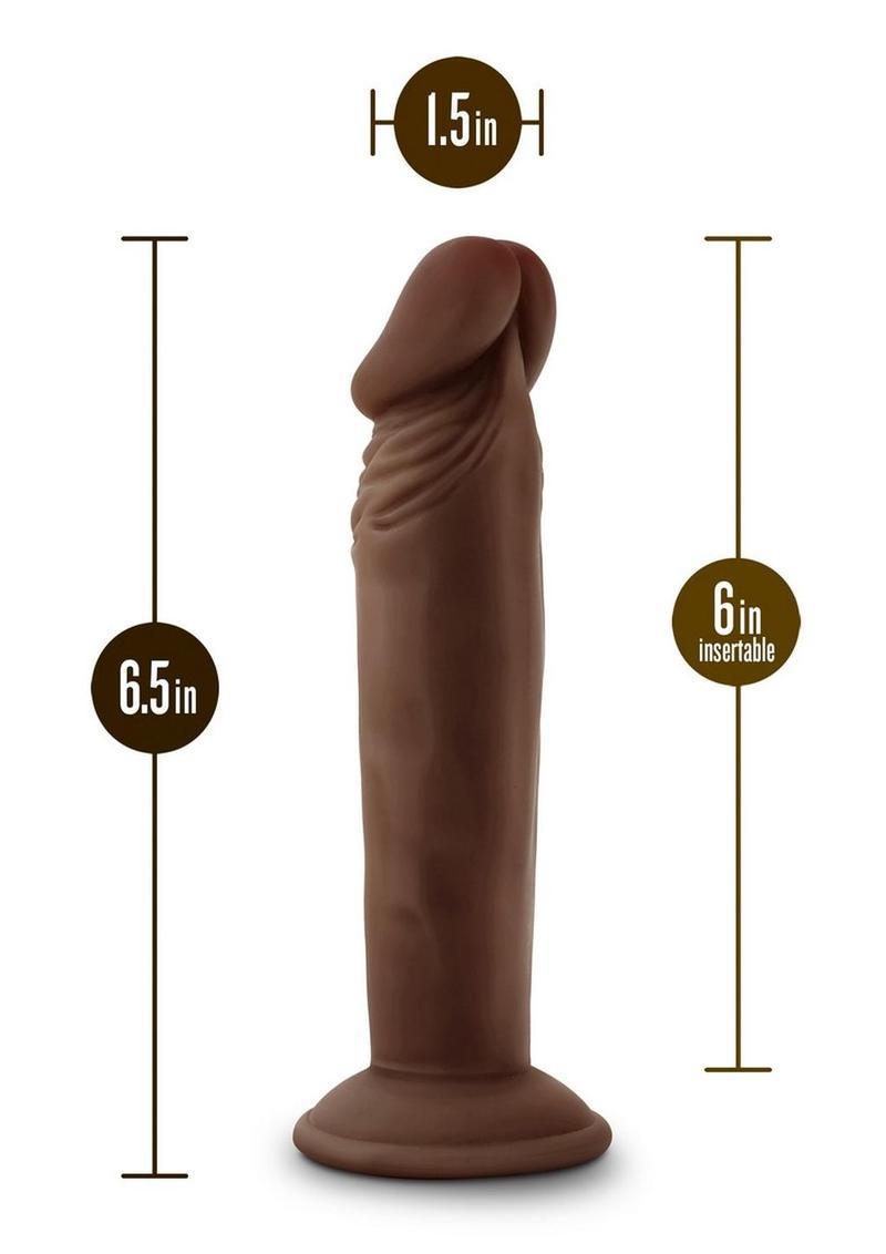 Dr. Skin Plus Posable Dildo - Chocolate - 6in