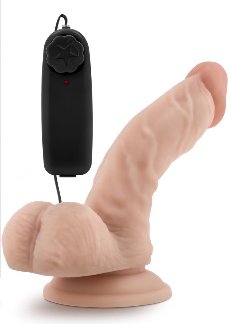 Dr. Skin Dr. Ken Vibrating Dildo with Remote Control - Flesh/Vanilla - 6.5in