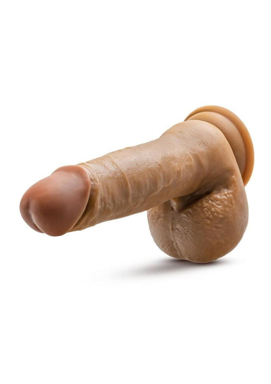 Dr. Skin Dr. Paul Dildo with Balls and Suction Cup - Caramel - 7.25in