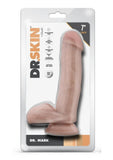 Dr. Skin Mr. Mark Dildo with Balls and Suction Cup - Vanilla - 7in