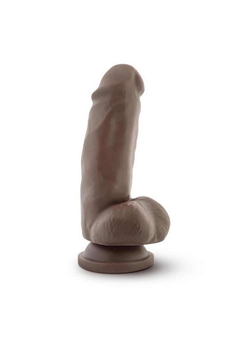 Dr. Skin Mr. Smith Dildo with Balls and Suction Cup - Chocolate - 7in