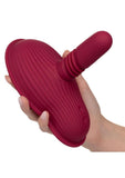 Dual Rider Rechargeable Silicone Remote Control Thrust and Grind Massager - Red