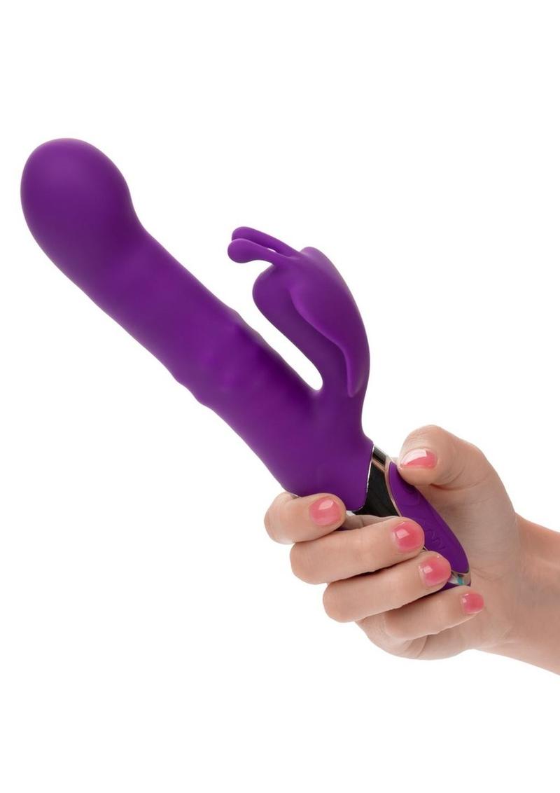 Enchanted Flutter Rechargeable Silicone Dual Action Vibrator - Purple