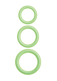 Enhancer Glow Rings Silicone Cockring - Glow In The Dark/Green