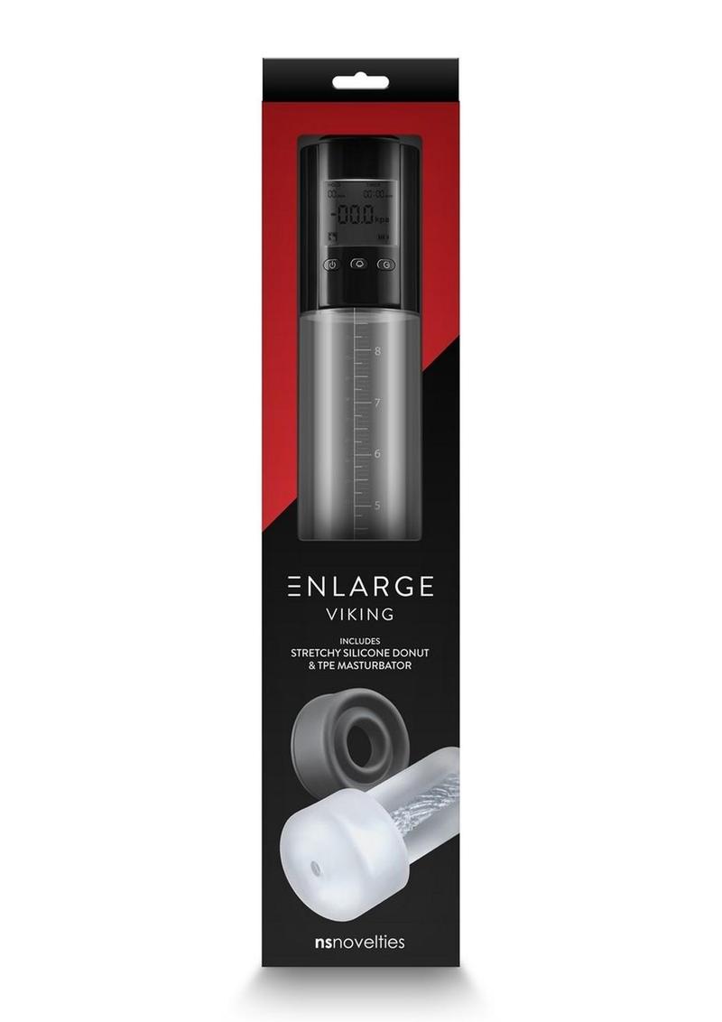 Enlarge Viking Rechargeable Penis Pump - Black/Clear