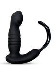 Envy Toys Remote Controlled Thruster Rechargeable Silicone P-Spot Vibrator and Dual Stamina Ring - Black