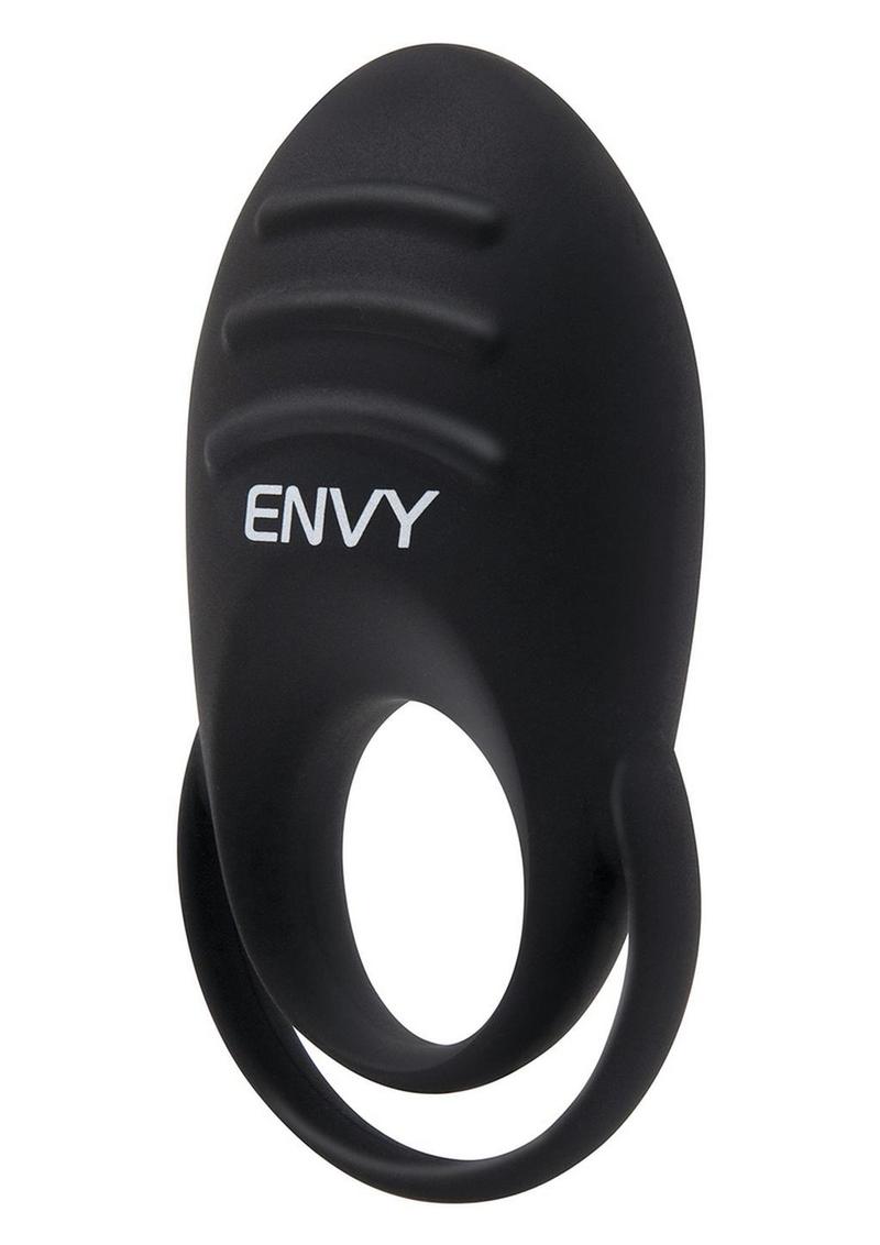 Envy Toys Rumbler Textured Rechargeable Silicone Dual Stamina Ring - Black