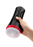 Envy Toys Squeezable Clear Clutch Vibrating Discreet Textured Stroker - Black