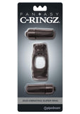 Fantasy C-Ringz Duo-Vibrating Super Cock Ring with Bullets - Black