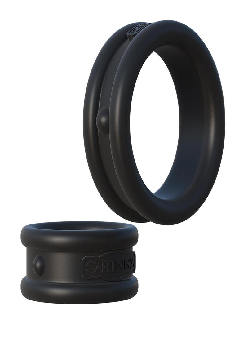 Fantasy C-Ringz Max-Width Silicone Cock Rings - Black