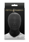 Fetish and Fashion Zippered Mouth Hood - Black - One Size