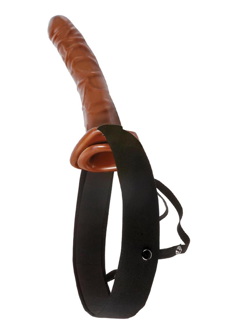 Fetish Fantasy Series Chocolate Dream Hollow Strap-On Dong - Brown - 10in