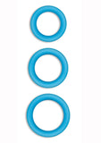 Firefly Halo Medium Silicone Cock Ring - Blue/Glow In The Dark - Medium