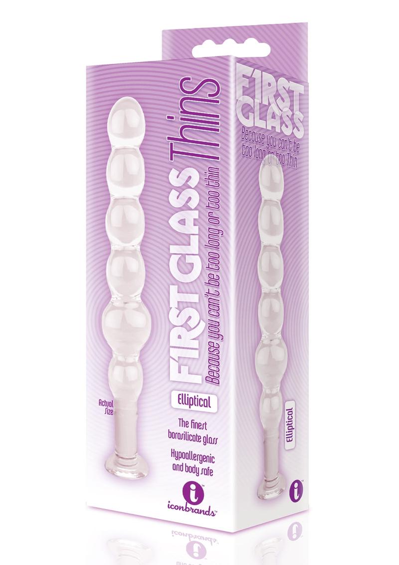 First Glass Thins Elliptical Glass Plug - Clear