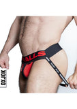 Fister 3d Rubber Fist Jock - Black/Red - Medium