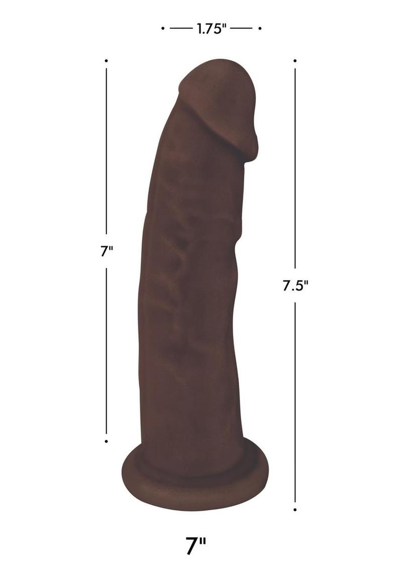 Fleshstixxx Dual Density Silicone Bendable Dong - Chocolate - 7in