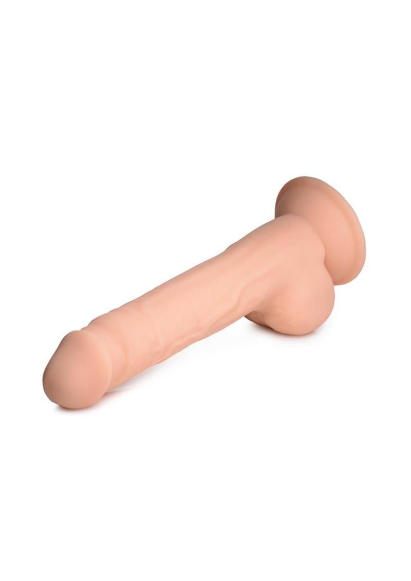 Fleshstixxx Silicone Bendable Dong with Balls - Vanilla - 9in