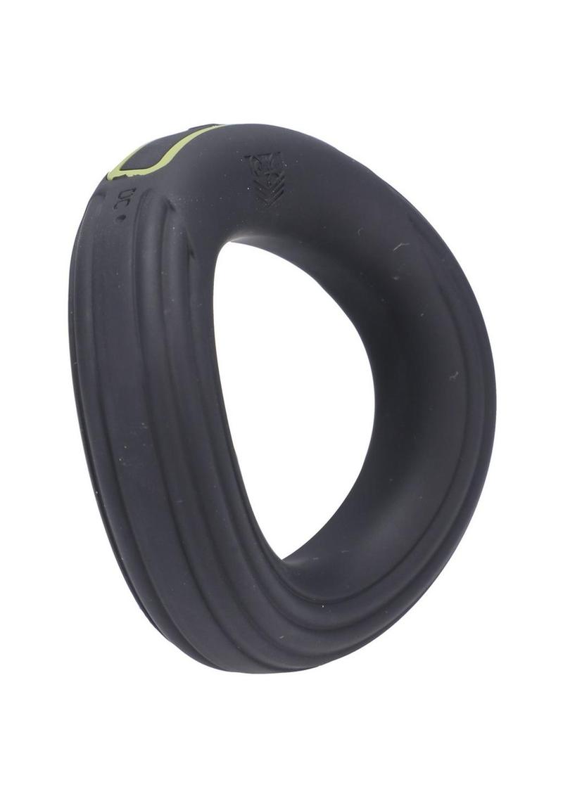 Fort Troff Rev Cock Throbber Rechargeable Silicone Cock Ring - Black - Large