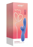 Fortexa Kinky Finger Flapping Rechargeable Silicone Clit and G-Spot Vibrator with App Control - Blue/Pink